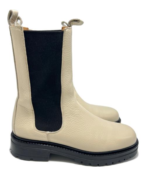 CORSO ROMA 9（コルソローマノーヴェ）CORSO ROMA 9 (コルソローマノーヴェ) サイドゴアブーツ アイボリー サイズ:38の古着・服飾アイテム