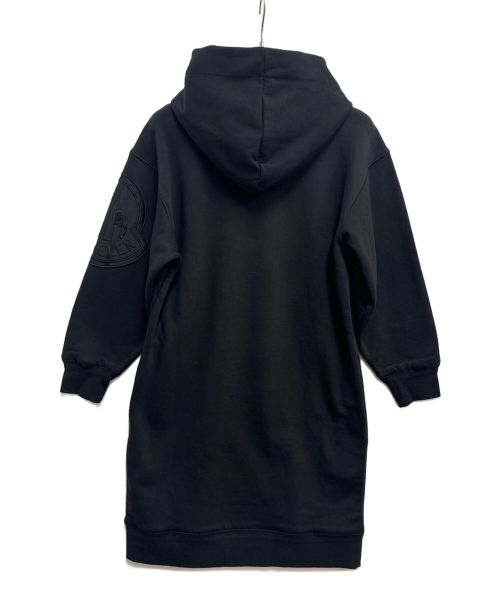 MONCLER（モンクレール）MONCLER (モンクレール) ロゴビッグワッペンパーカーワンピース ブラック サイズ:Sの古着・服飾アイテム