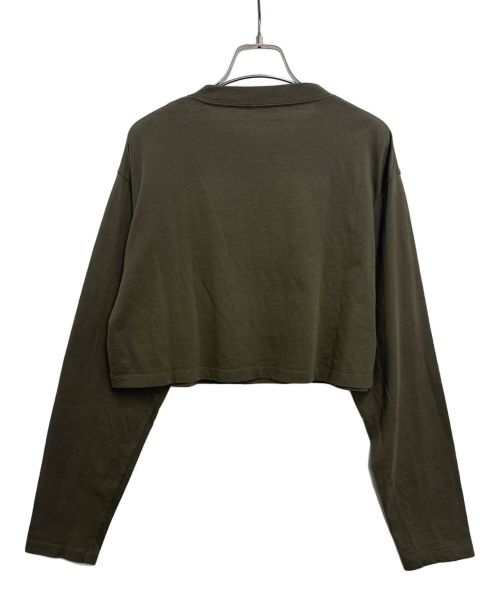 MONCLER（モンクレール）MONCLER (モンクレール) ショート丈ロングスリーブカットソー カーキ サイズ:Mの古着・服飾アイテム
