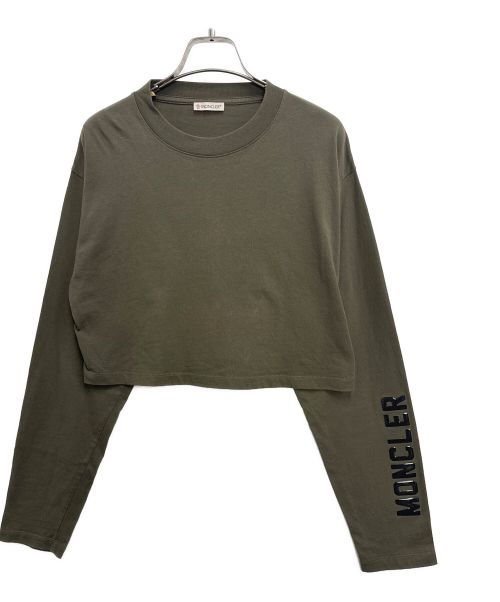 MONCLER（モンクレール）MONCLER (モンクレール) ショート丈ロングスリーブカットソー カーキ サイズ:Mの古着・服飾アイテム