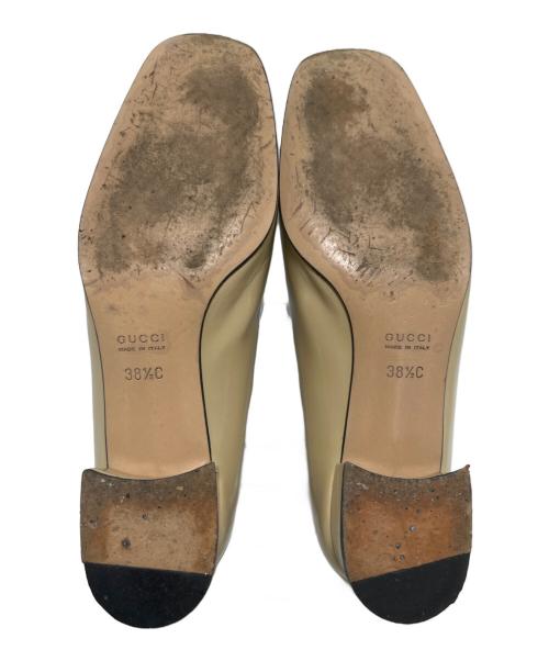 GUCCI（グッチ）GUCCI (グッチ) ホースビットパンプス ベージュ サイズ:24.5の古着・服飾アイテム