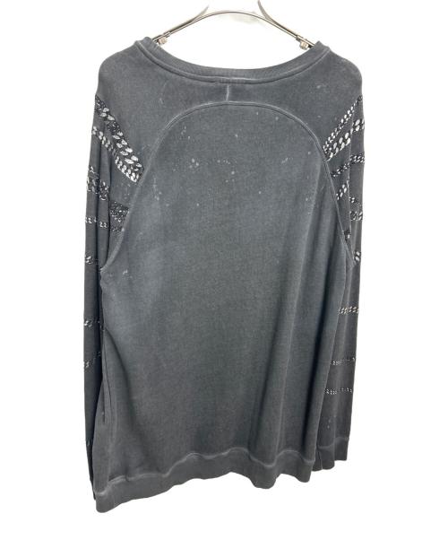 DIESEL（ディーゼル）DIESEL (ディーゼル) スウェット ブラック×シルバー サイズ:Lの古着・服飾アイテム
