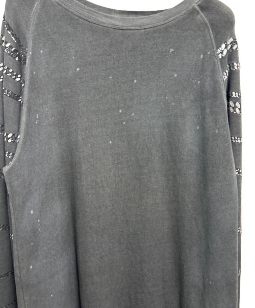 DIESEL（ディーゼル）DIESEL (ディーゼル) スウェット ブラック×シルバー サイズ:Lの古着・服飾アイテム