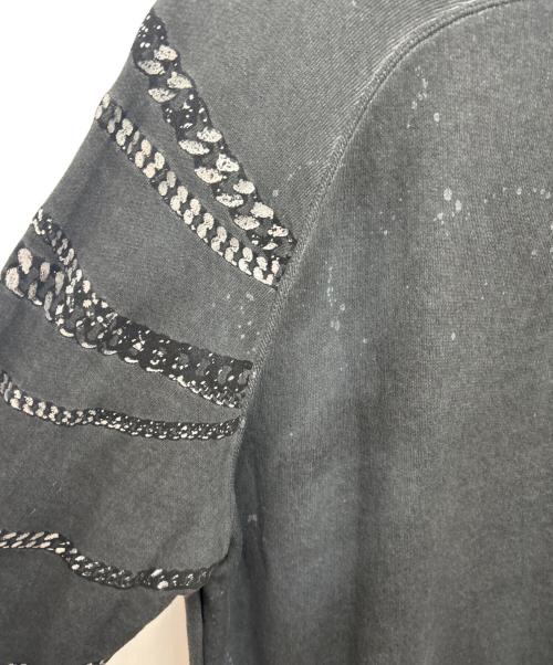 DIESEL（ディーゼル）DIESEL (ディーゼル) スウェット ブラック×シルバー サイズ:Lの古着・服飾アイテム