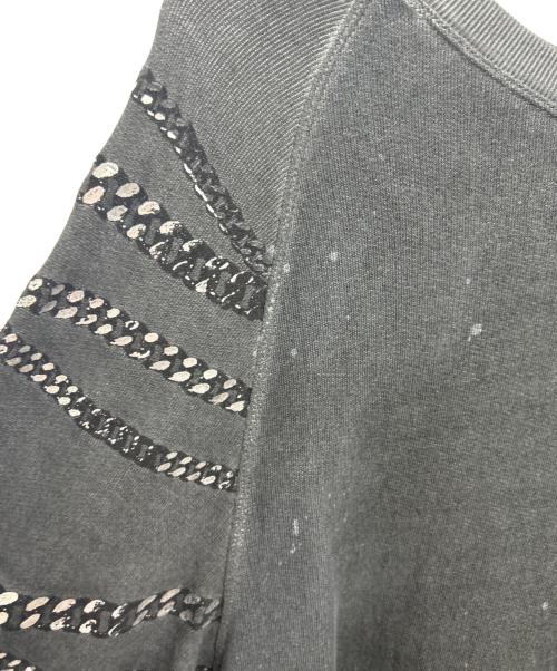 DIESEL（ディーゼル）DIESEL (ディーゼル) スウェット ブラック×シルバー サイズ:Lの古着・服飾アイテム