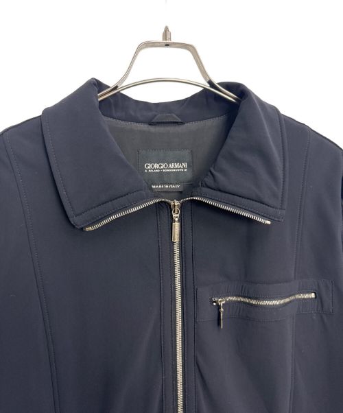 GIORGIO ARMANI（ジョルジオアルマーニ）GIORGIO ARMANI (ジョルジョアルマーニ) ダブルジップアップジャケット ブラック サイズ:48の古着・服飾アイテム
