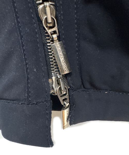 GIORGIO ARMANI（ジョルジオアルマーニ）GIORGIO ARMANI (ジョルジョアルマーニ) ダブルジップアップジャケット ブラック サイズ:48の古着・服飾アイテム