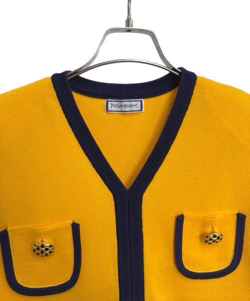 Yves Saint Laurent（イヴサンローラン）Yves Saint Laurent (イヴサンローラン) ヴィンテージカーディガン オレンジ サイズ:Mの古着・服飾アイテム