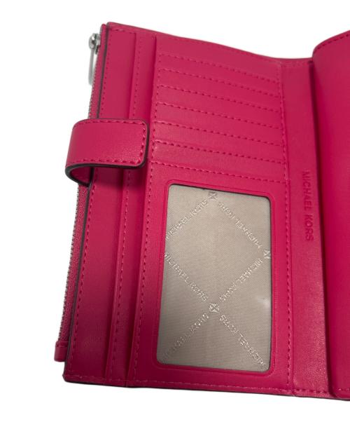 MICHAEL KORS（マイケル・コース）MICHAEL KORS (マイケル・コース) ジップウォレット ピンクの古着・服飾アイテム