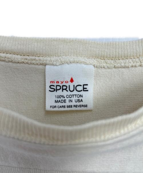 mayo SPRUCE（メイヨー スプルース）mayo SPRUCE (メイヨー スプルース) 7分袖カットソー アイボリー サイズ:Sの古着・服飾アイテム