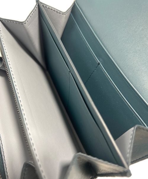BOTTEGA VENETA（ボッテガベネタ）BOTTEGA VENETA (ボッテガベネタ) 2つ折り財布 ターコイズの古着・服飾アイテム