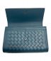 中古・古着 BOTTEGA VENETA (ボッテガベネタ) 2つ折り財布 ターコイズ：35000円