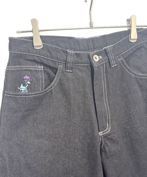 9090（9090）9090 (9090) centimeter (センチメーター) ワイドデニムパンツ ブラック サイズ:Mの古着・服飾アイテム