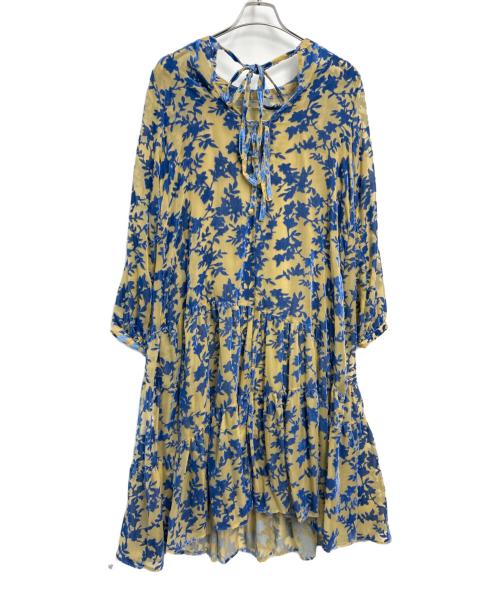 CIAOPANIC（チャオパニック）CIAOPANIC (チャオパニック) フラワーティアードワンピース イエロー×ブルーの古着・服飾アイテム