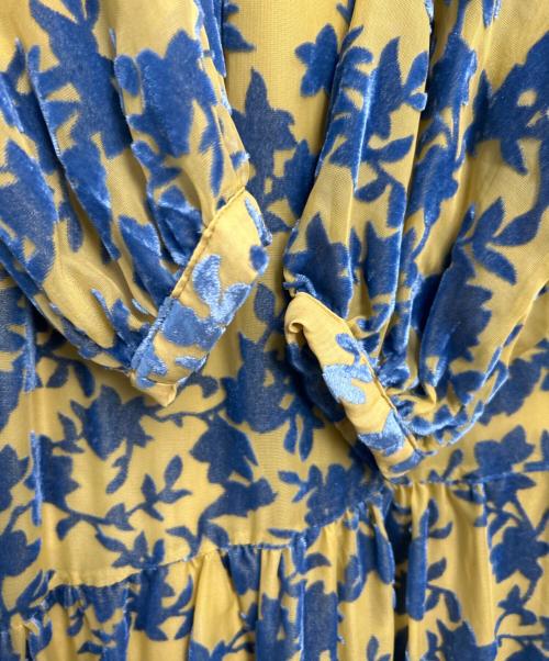 CIAOPANIC（チャオパニック）CIAOPANIC (チャオパニック) フラワーティアードワンピース イエロー×ブルーの古着・服飾アイテム