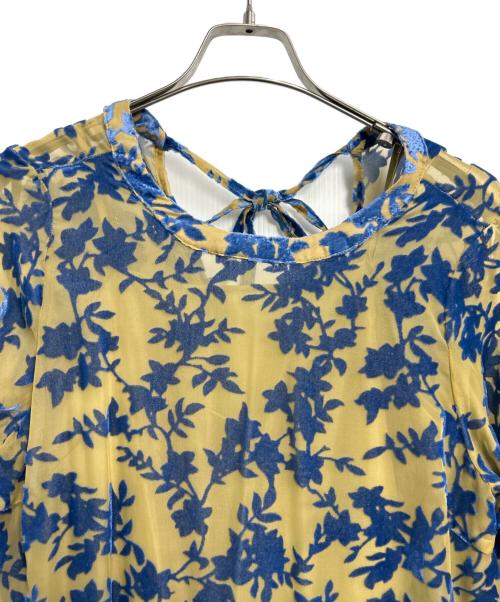 CIAOPANIC（チャオパニック）CIAOPANIC (チャオパニック) フラワーティアードワンピース イエロー×ブルーの古着・服飾アイテム