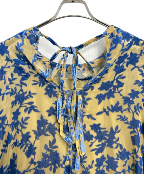 CIAOPANIC（チャオパニック）CIAOPANIC (チャオパニック) フラワーティアードワンピース イエロー×ブルーの古着・服飾アイテム