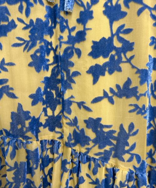 CIAOPANIC（チャオパニック）CIAOPANIC (チャオパニック) フラワーティアードワンピース イエロー×ブルーの古着・服飾アイテム