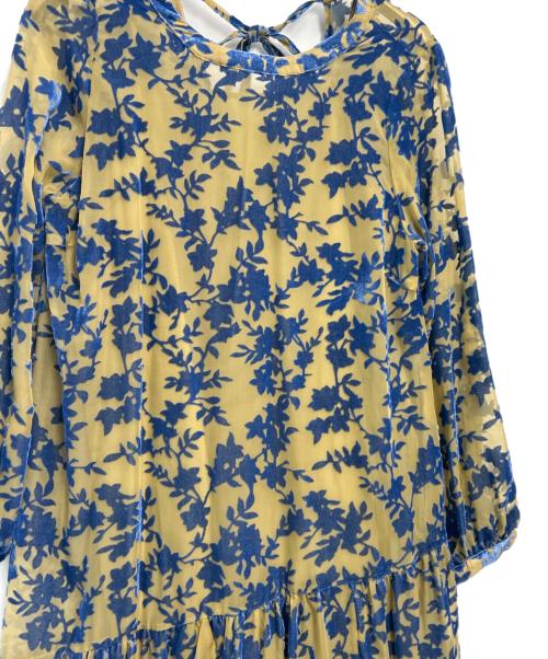 CIAOPANIC（チャオパニック）CIAOPANIC (チャオパニック) フラワーティアードワンピース イエロー×ブルーの古着・服飾アイテム