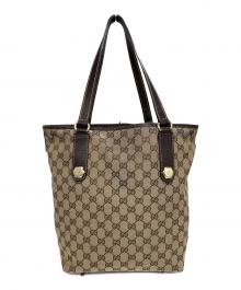 GUCCI（グッチ）の古着「GGキャンバストートバッグ」｜ベージュ
