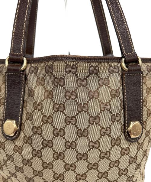 GUCCI（グッチ）GUCCI (グッチ) GGキャンバストートバッグ ベージュの古着・服飾アイテム