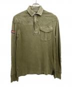 POLO RALPH LAURENポロ・ラルフローレン）の古着「ハーフジップシャツ」｜カーキ