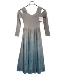 MERCURY DUO×Disney FROZEN（マーキュリーデュオ）の古着「チュールドッキングワンピース」｜グレー×ブルー