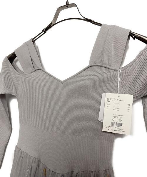 MERCURY DUO（マーキュリーデュオ）MERCURY DUO (マーキュリーデュオ) Disney FROZEN チュールドッキングワンピース グレー×ブルー サイズ:M 未使用品の古着・服飾アイテム