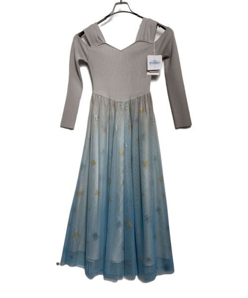 MERCURY DUO（マーキュリーデュオ）MERCURY DUO (マーキュリーデュオ) Disney FROZEN チュールドッキングワンピース グレー×ブルー サイズ:M 未使用品の古着・服飾アイテム