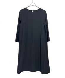 ROSSO（ロッソ）の古着「バックタックウエストベルトワンピース」｜ブラック