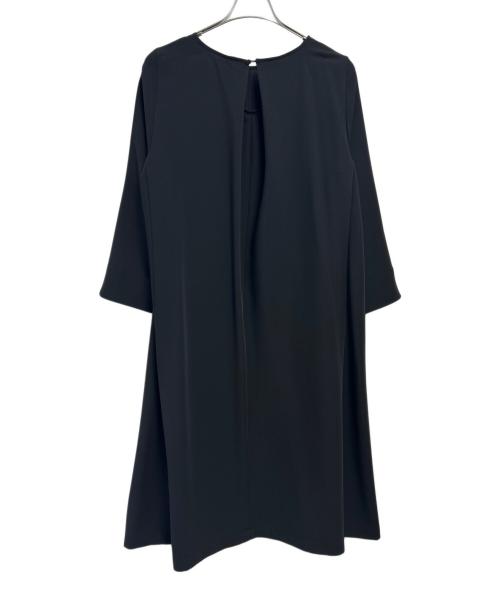 ROSSO（ロッソ）ROSSO (ロッソ) バックタックウエストベルトワンピース ブラック サイズ:FREEの古着・服飾アイテム