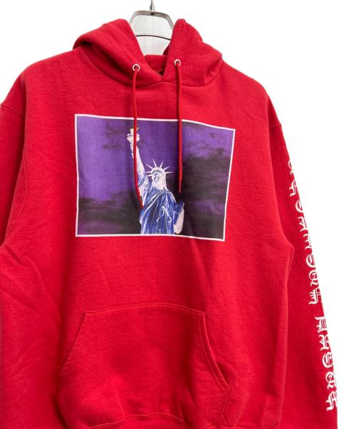 Champion（チャンピオン）Champion (チャンピオン) プルオーバーパーカー レッド サイズ:Lの古着・服飾アイテム