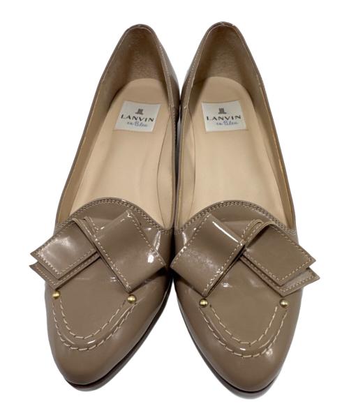 LANVIN en Bleu（ランバンオンブルー）LANVIN en Bleu (ランバンオンブルー) オールウェザーリボンパンプス ベージュ サイズ:23 1/2の古着・服飾アイテム