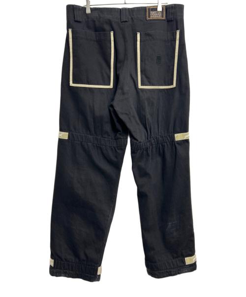 MARITHE+FRANCOIS GIRBAUD（マリテフランソワジルボー）MARITHE+FRANCOIS GIRBAUD (マリテフランソワジルボー) デニムシャトルパンツ ブラック×アイボリー サイズ:W38の古着・服飾アイテム