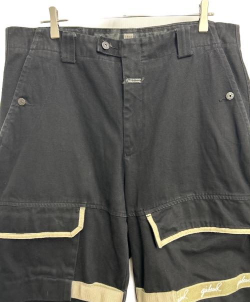 MARITHE+FRANCOIS GIRBAUD（マリテフランソワジルボー）MARITHE+FRANCOIS GIRBAUD (マリテフランソワジルボー) デニムシャトルパンツ ブラック×アイボリー サイズ:W38の古着・服飾アイテム