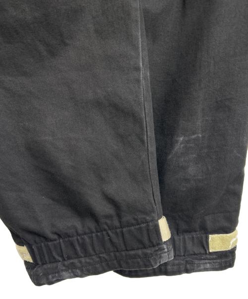 MARITHE+FRANCOIS GIRBAUD（マリテフランソワジルボー）MARITHE+FRANCOIS GIRBAUD (マリテフランソワジルボー) デニムシャトルパンツ ブラック×アイボリー サイズ:W38の古着・服飾アイテム