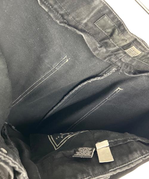 MARITHE+FRANCOIS GIRBAUD（マリテフランソワジルボー）MARITHE+FRANCOIS GIRBAUD (マリテフランソワジルボー) デニムシャトルパンツ ブラック×アイボリー サイズ:W38の古着・服飾アイテム