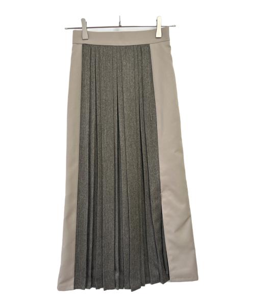 UNITED TOKYO（ユナイテッドトーキョー）UNITED TOKYO (ユナイテッドトーキョー) ストレンジプリーツロングスカート ベージュ×グレー サイズ:1の古着・服飾アイテム