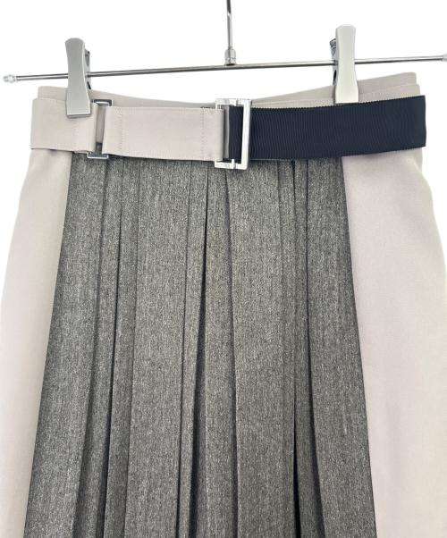 UNITED TOKYO（ユナイテッドトーキョー）UNITED TOKYO (ユナイテッドトーキョー) ストレンジプリーツロングスカート ベージュ×グレー サイズ:1の古着・服飾アイテム