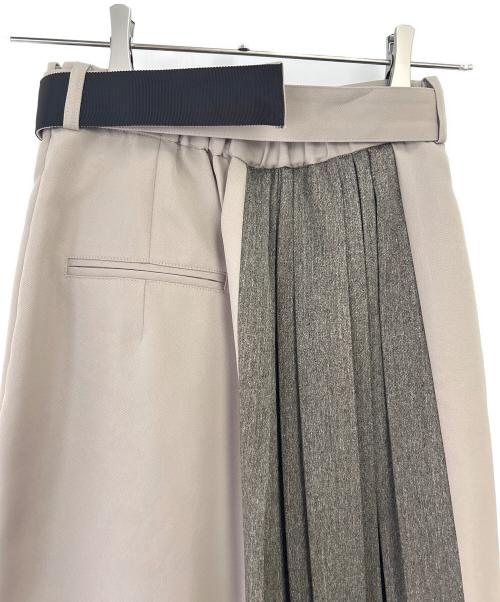 UNITED TOKYO（ユナイテッドトーキョー）UNITED TOKYO (ユナイテッドトーキョー) ストレンジプリーツロングスカート ベージュ×グレー サイズ:1の古着・服飾アイテム