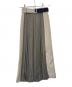 UNITED TOKYO（ユナイテッドトーキョー）の古着「ストレンジプリーツロングスカート」｜ベージュ×グレー