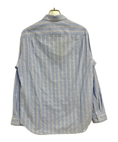 GUCCI（グッチ）GUCCI (グッチ) ストライプシャツ ブルー サイズ:48の古着・服飾アイテム