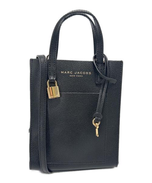 MARC JACOBS（マークジェイコブズ）MARC JACOBS (マーク ジェイコブス) レザーショルダーバッグ ブラックの古着・服飾アイテム