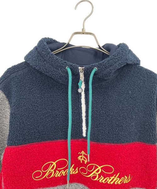 BROOKS BROTHERS（ブルックスブラザーズ）BROOKS BROTHERS (ブルックスブラザーズ) ハーフジップパーカー グレー×ネイビー サイズ:Lの古着・服飾アイテム