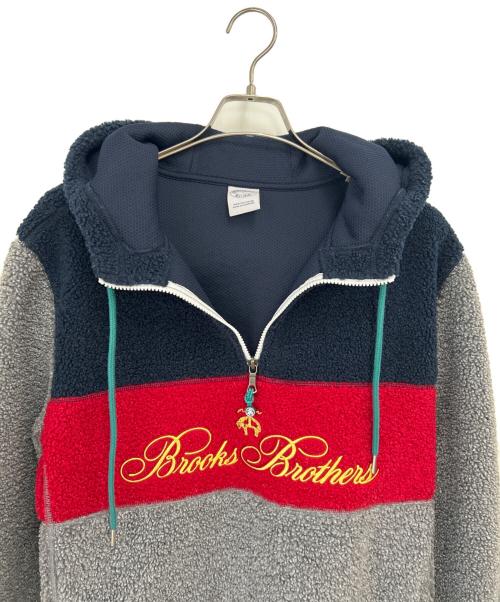 BROOKS BROTHERS（ブルックスブラザーズ）BROOKS BROTHERS (ブルックスブラザーズ) ハーフジップパーカー グレー×ネイビー サイズ:Lの古着・服飾アイテム