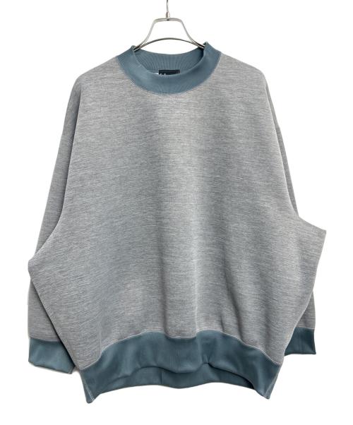 KOLOR（カラー）KOLOR (カラー) バイカラーオーバーサイズスウェットトレーナー グレー×グリーン サイズ:2の古着・服飾アイテム