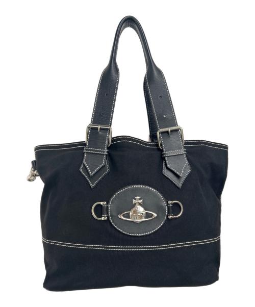 Vivienne Westwood（ヴィヴィアンウエストウッド）Vivienne Westwood (ヴィヴィアンウエストウッド) 2WAYハンドバッグ ブラックの古着・服飾アイテム