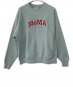 Champion REVERSE WEAVE×MoMAチャンピオン リバース ウィーブ×モマ）の古着「スウェット」｜ニンバスグリーン