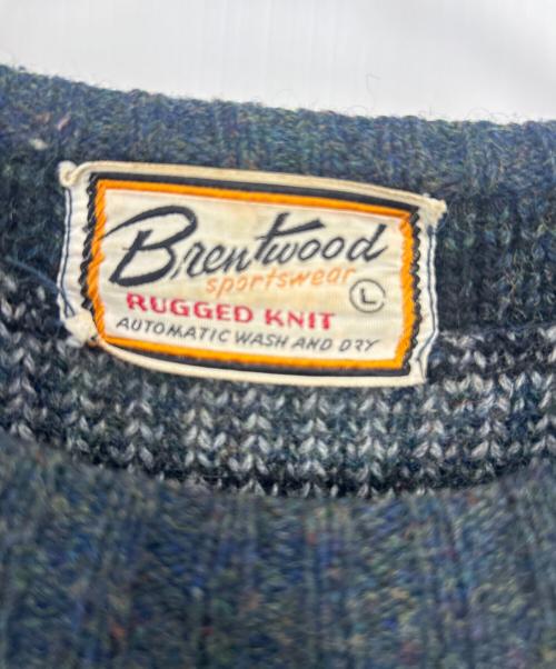Brentwood（ブレントウッド）Brentwood (ブレントウッド) ヴィンテージモックネックニット ネイビー サイズ:Lの古着・服飾アイテム