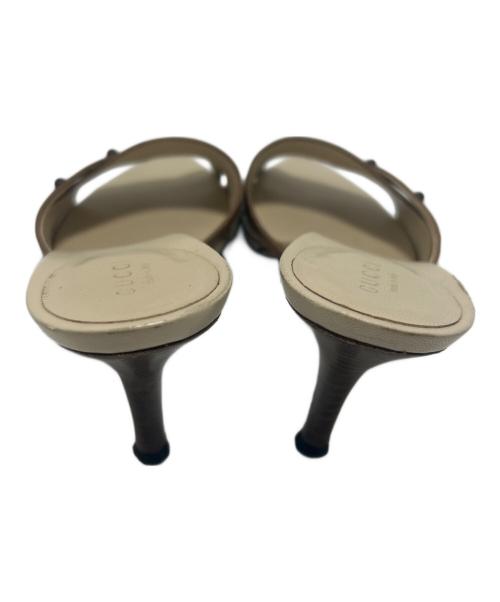 GUCCI（グッチ）GUCCI (グッチ) オープントゥーサンダル ベージュ サイズ:37の古着・服飾アイテム